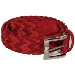 40 Colori Rope And Suede Leather Belt - Red