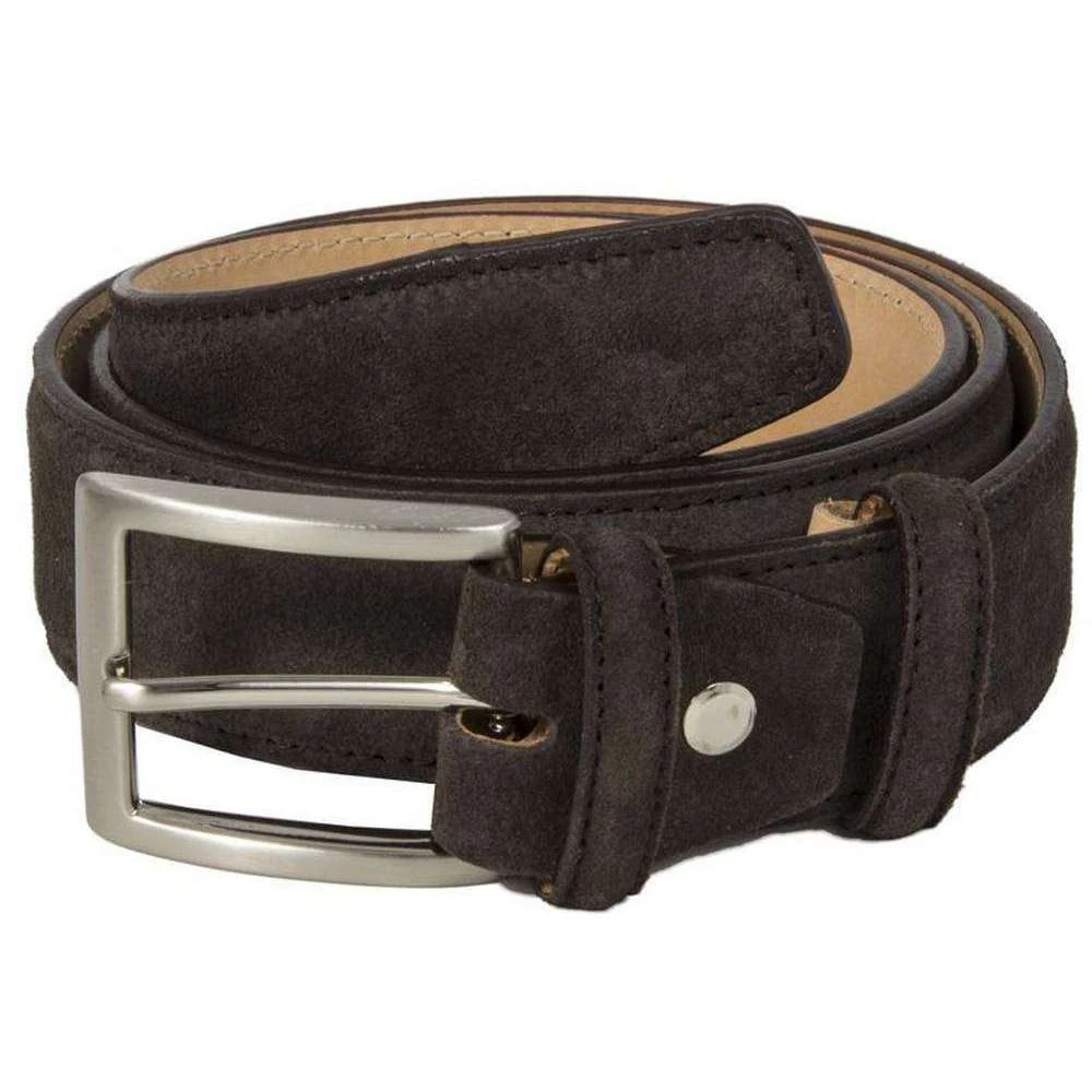 40 Colori Trento Suede Leather Belt - Dark Brown