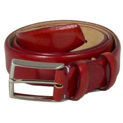 40 Colori Venezia Florentine Leather Belt - Red
