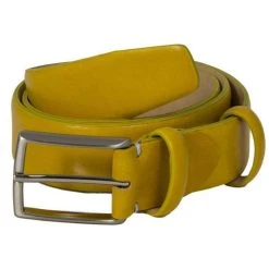 40 Colori Venezia Florentine Leather Belt - Yellow