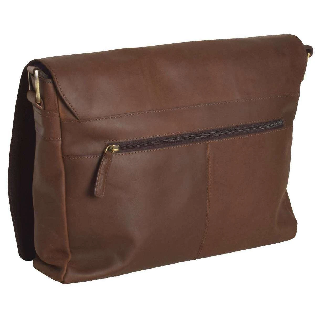 Ashwood Leather Hammersmith Cow Mud Pedro Messenger Bag - Mud Brown - Image 2