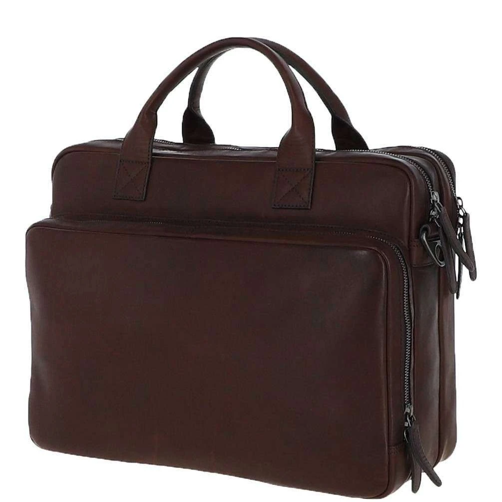 Ashwood Leather Windmere Heavy Duty Double Zip Laptop Bag - Brown - Image 2