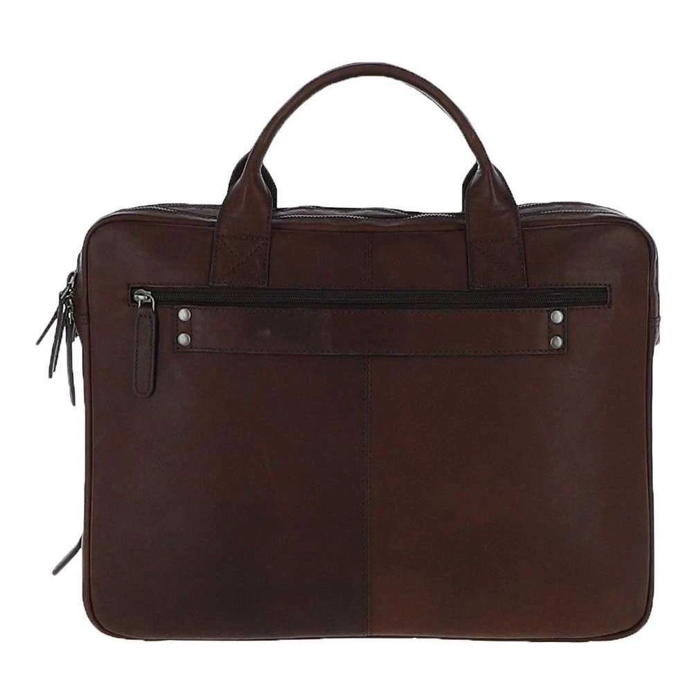 Ashwood Leather Windmere Heavy Duty Double Zip Laptop Bag - Brown - Image 7