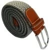Bassin And Brown Chevron Stripe Elasticated Woven Belt - Grey