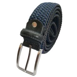 Bassin And Brown Chevron Stripe Woven Belt - Charcoal Grey/Blue