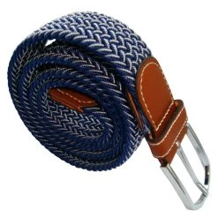 Bassin And Brown Chevron Woven Belt - Blue/White