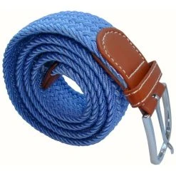 Bassin And Brown Plain Woven Belt - Blue