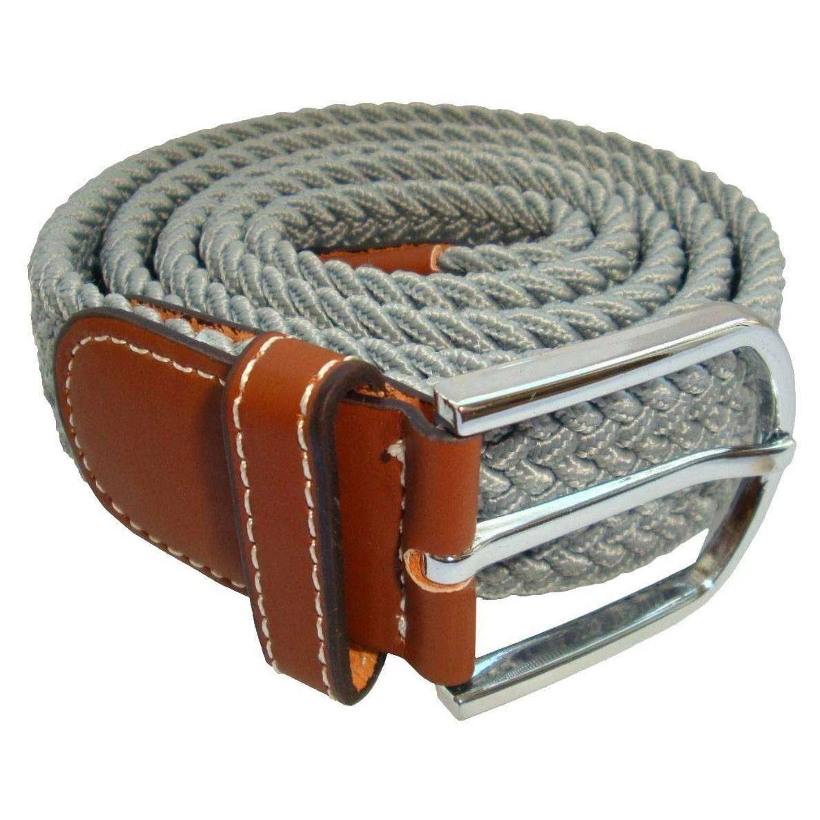 Bassin And Brown Plain Woven Belt - Light Grey - Image 2