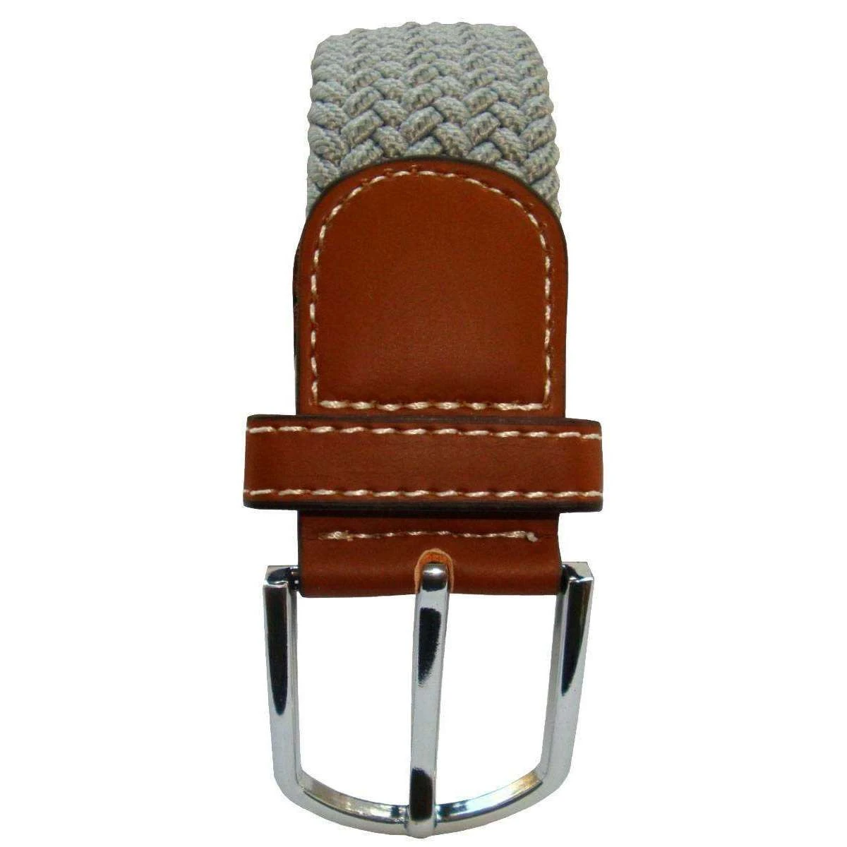 Bassin And Brown Plain Woven Belt - Light Grey - Image 3