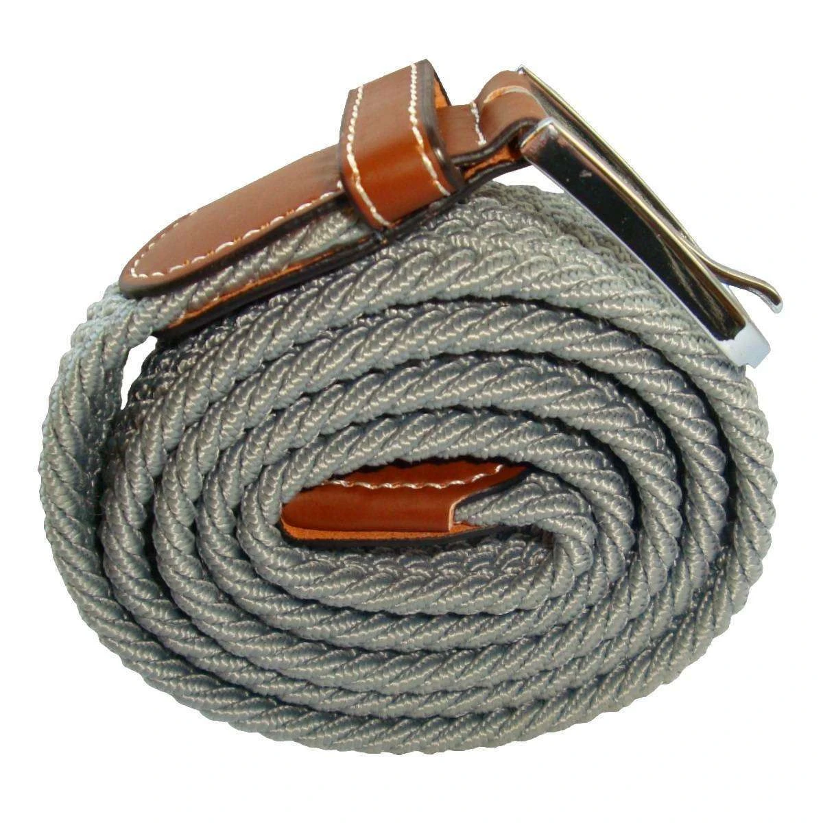 Bassin And Brown Plain Woven Belt - Light Grey - Image 4
