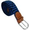 Bassin And Brown Striped Elasticated Woven Belt - Navy/Blue