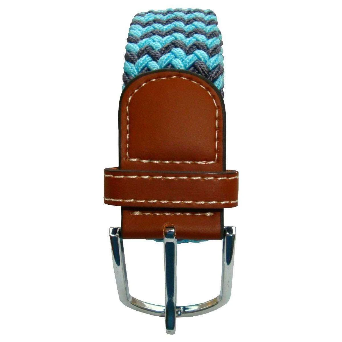 Bassin And Brown Two Tone Woven Belt - Blue/Grey - Image 3