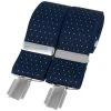 David Van Hagen Classic Pin Dot Fashion Brace - Navy