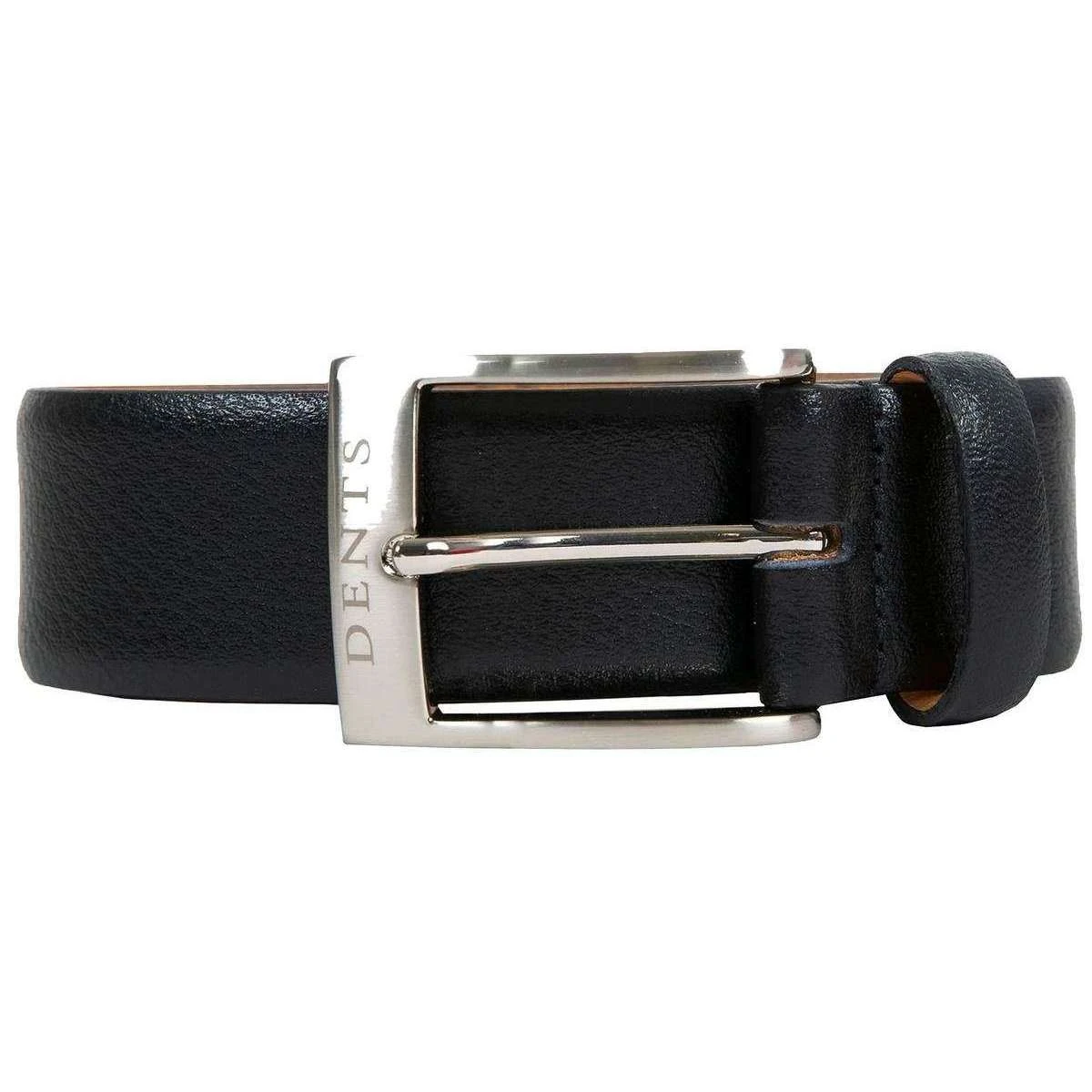 Dents Heritage Feather Edge Leather Belt - Matte Black