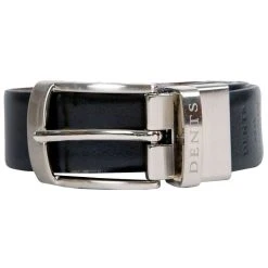 Dents Heritage Reversible Feather Edge Leather Belt - Black/Tan