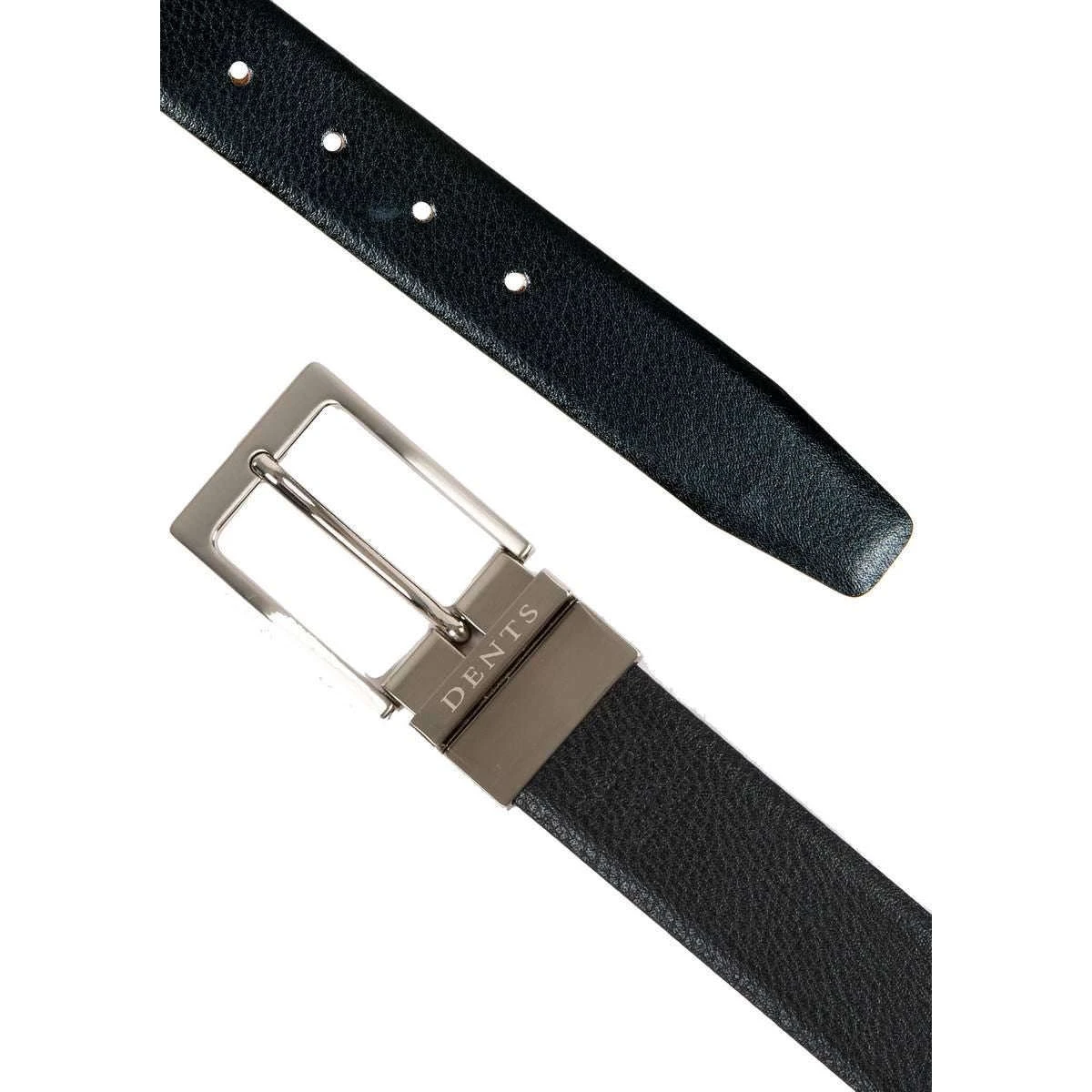 Dents Heritage Reversible Feather Edge Leather Belt - Black/Tan - Image 4