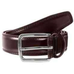Dents Plain Leather Belt - Brown