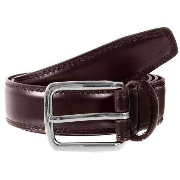 Dents Plain Leather Belt - Brown