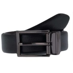 Dents Reversible Grained Leather Belt - Black/Brown