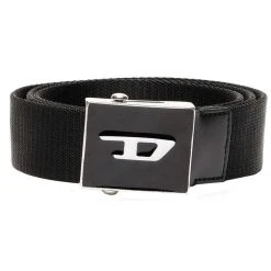 Diesel B Plakue Webbed Belt - Black