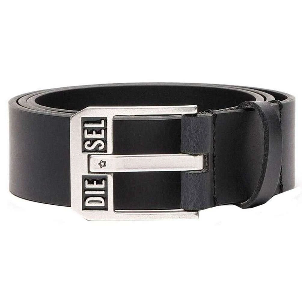 Diesel Bluestar II Leather Belt - Black