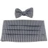 Knightsbridge Neckwear Bow Tie And Cummerbund Set - Black/Grey