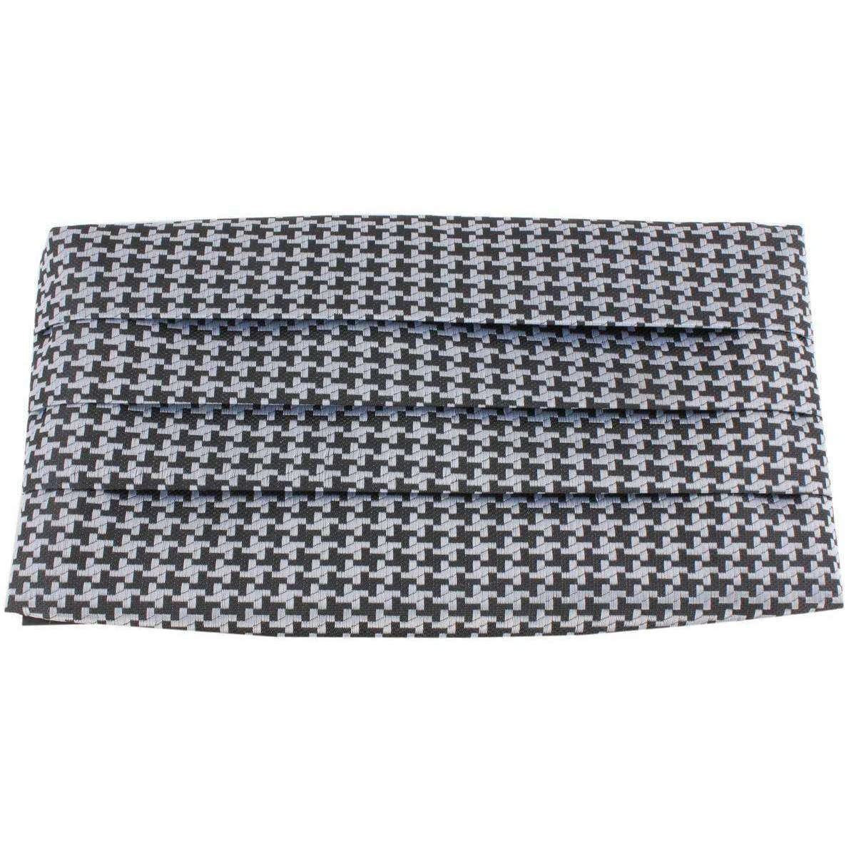 Knightsbridge Neckwear Bow Tie And Cummerbund Set - Black/Grey - Image 4