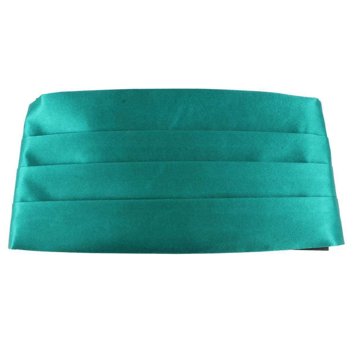 Knightsbridge Neckwear Bow Tie And Cummerbund Set - Teal - Image 4