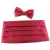 Knightsbridge Neckwear Bow Tie And Cummerbund Set - Wine