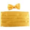 Knightsbridge Neckwear Bow Tie And Cummerbund Set - Yellow