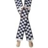 Knightsbridge Neckwear Checks Clip Braces - Black/White