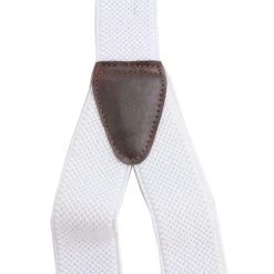 Knightsbridge Neckwear Luxury Braces - White