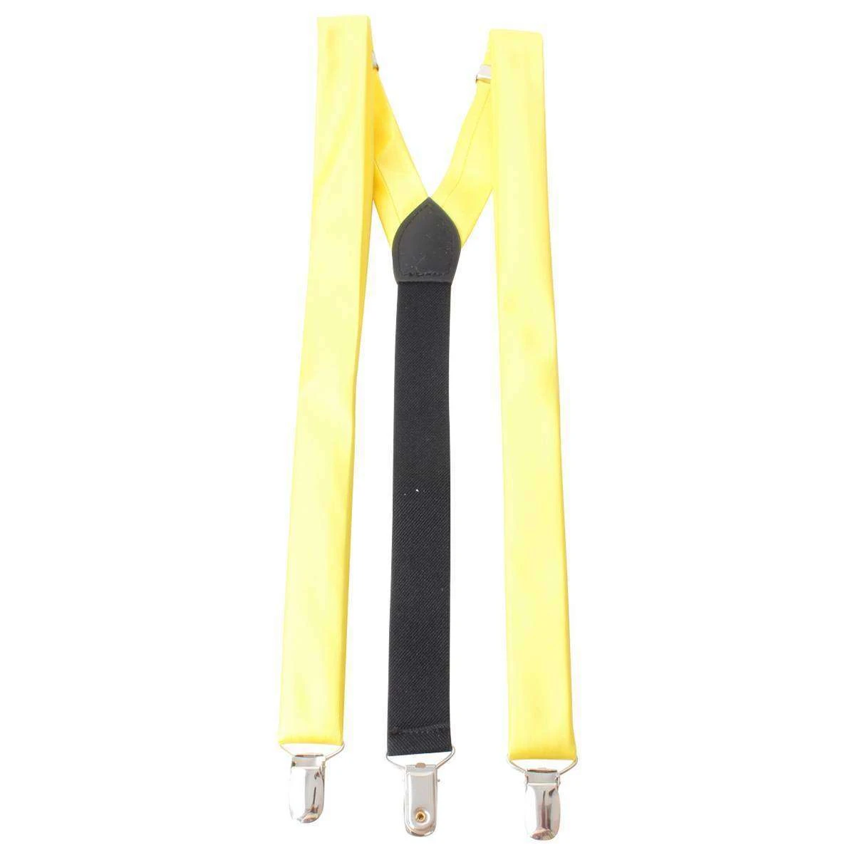 Knightsbridge Neckwear Plain Clip Braces - Yellow - Image 2