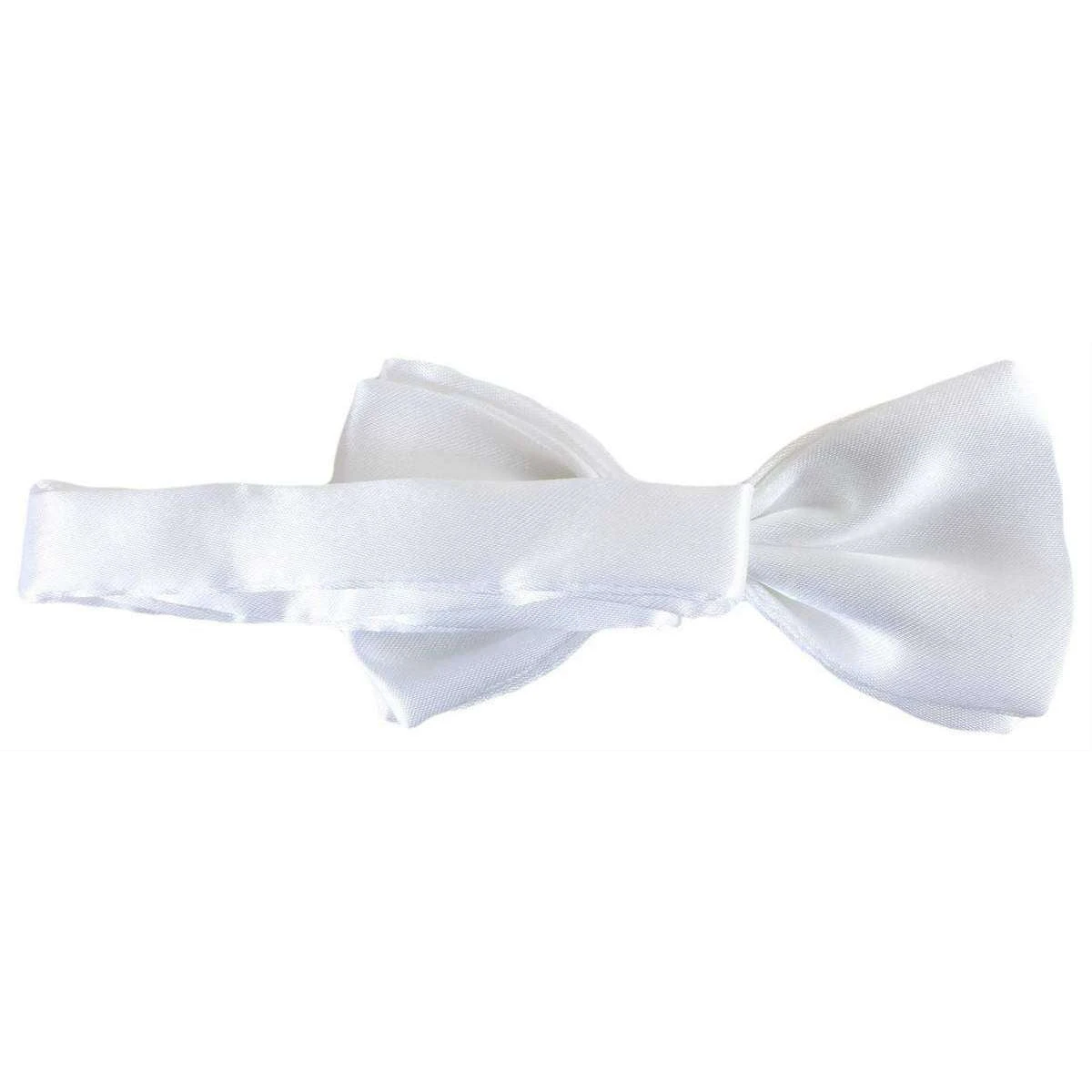 Knightsbridge Neckwear Plain Polyester Bow Tie - White - Image 2