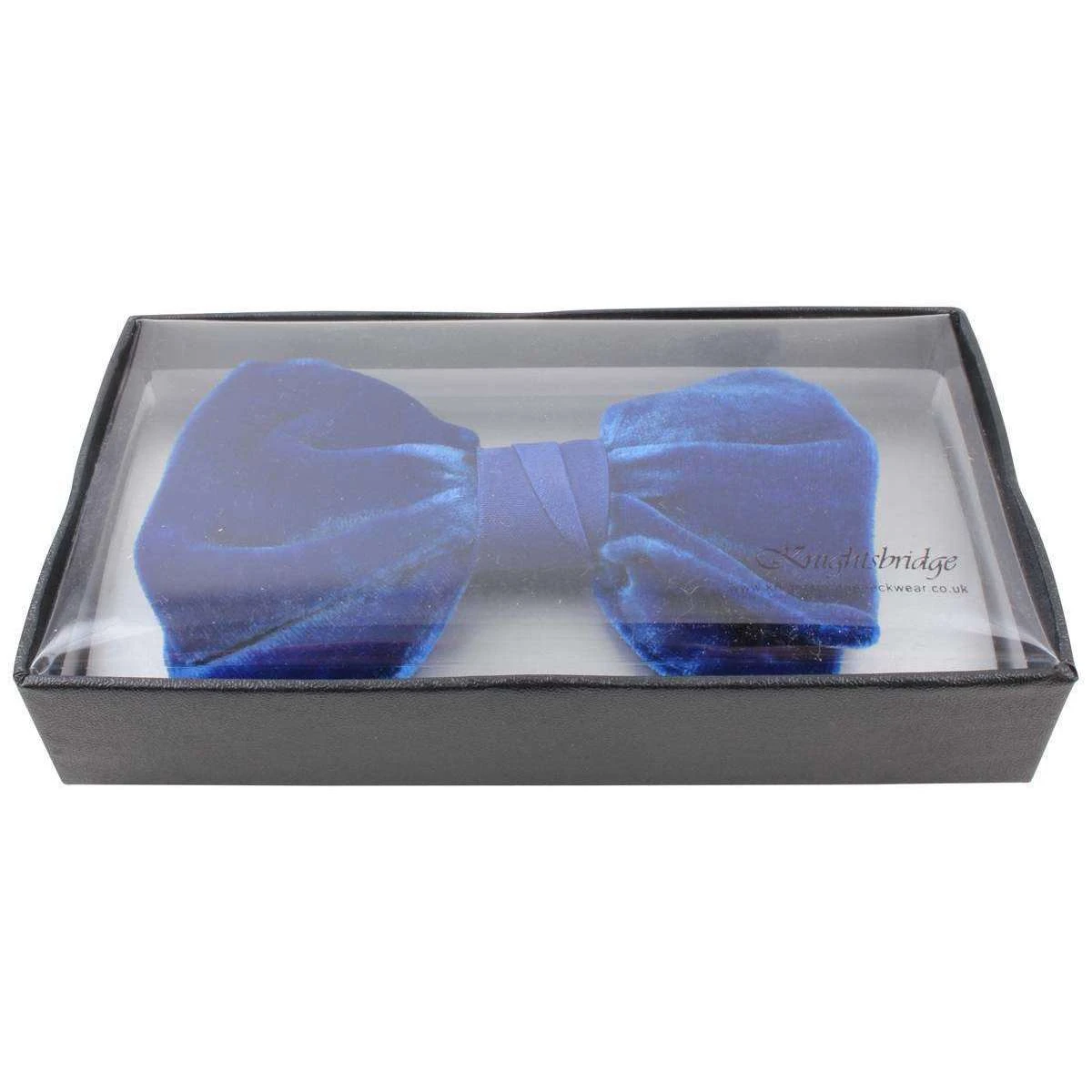 Knightsbridge Neckwear Velvet Bow Tie - Royal Blue - Image 3