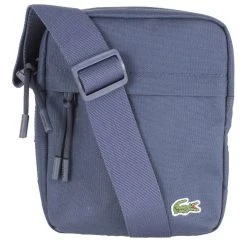 Lacoste Neocroc Canvas Vertical Zip Crossbody Bag - Marine Navy