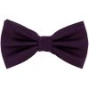 Michelsons Of London Plain Silk Bow Tie - Purple