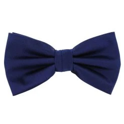 Michelsons Of London Plain Silk Bow Tie - Royal Blue