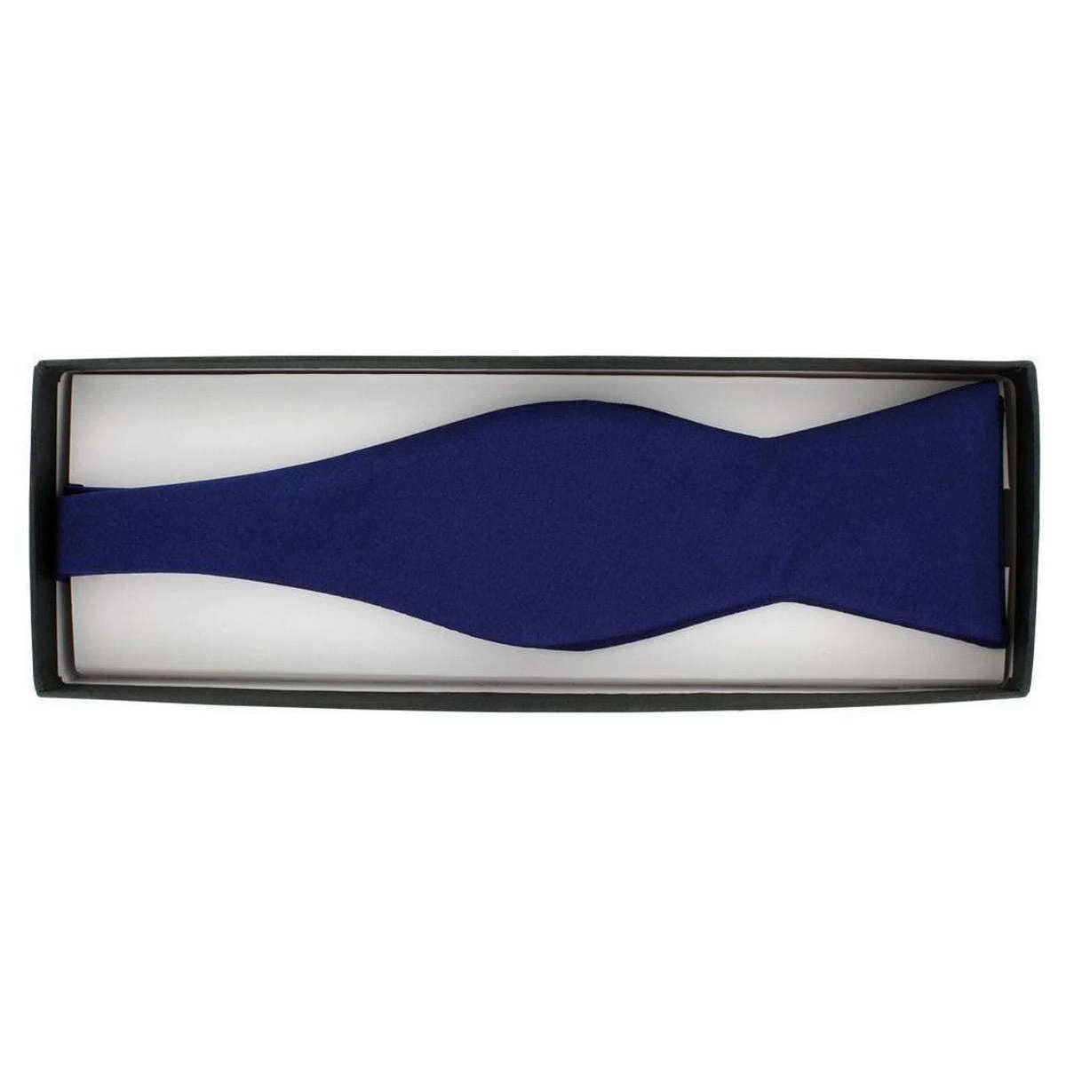 Michelsons Of London Plain Silk Bow Tie - Royal Blue - Image 4