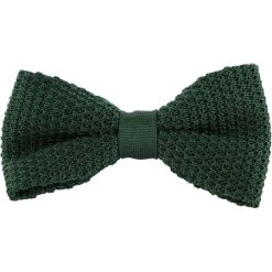 Michelsons Of London Silk Knitted Bow Tie - Green