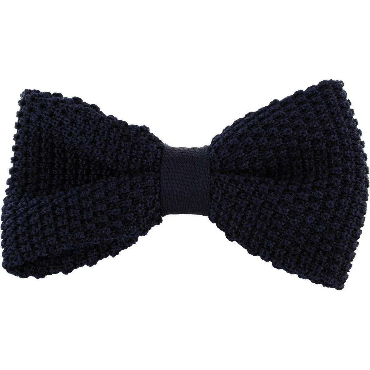 Michelsons Of London Silk Knitted Bow Tie - Navy