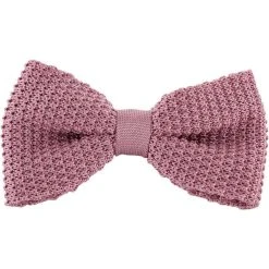 Michelsons Of London Silk Knitted Bow Tie - Pink