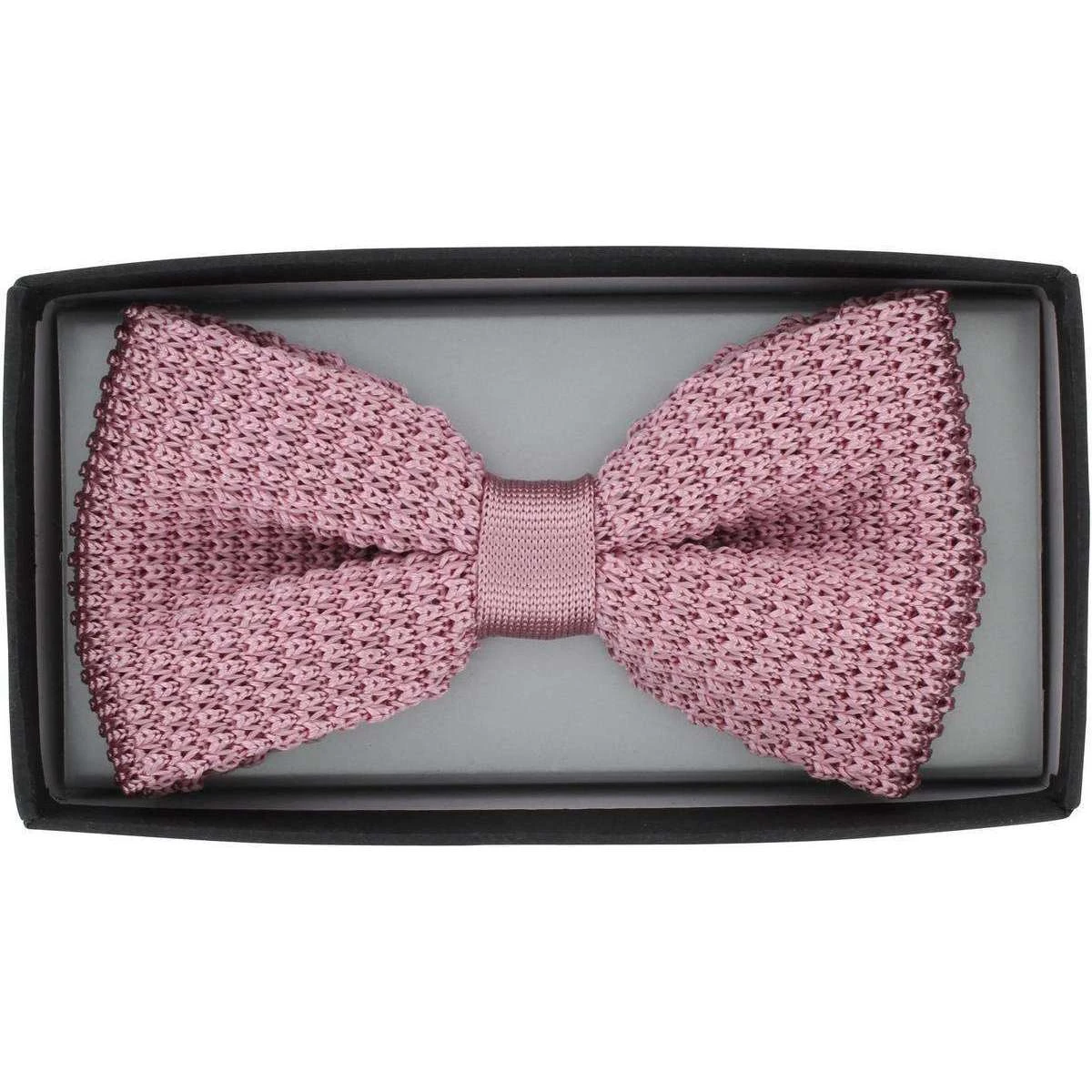 Michelsons Of London Silk Knitted Bow Tie - Pink - Image 2