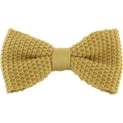 Michelsons Of London Silk Knitted Bow Tie - Yellow