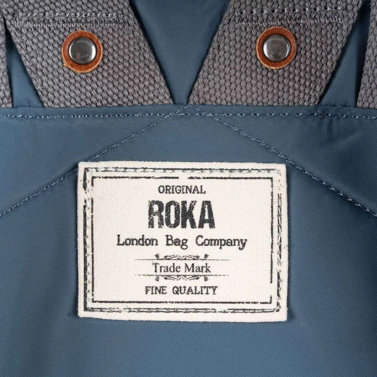 Roka Bantry B Large Sustainable Nylon Backpack - Airforce Blue - Image 4