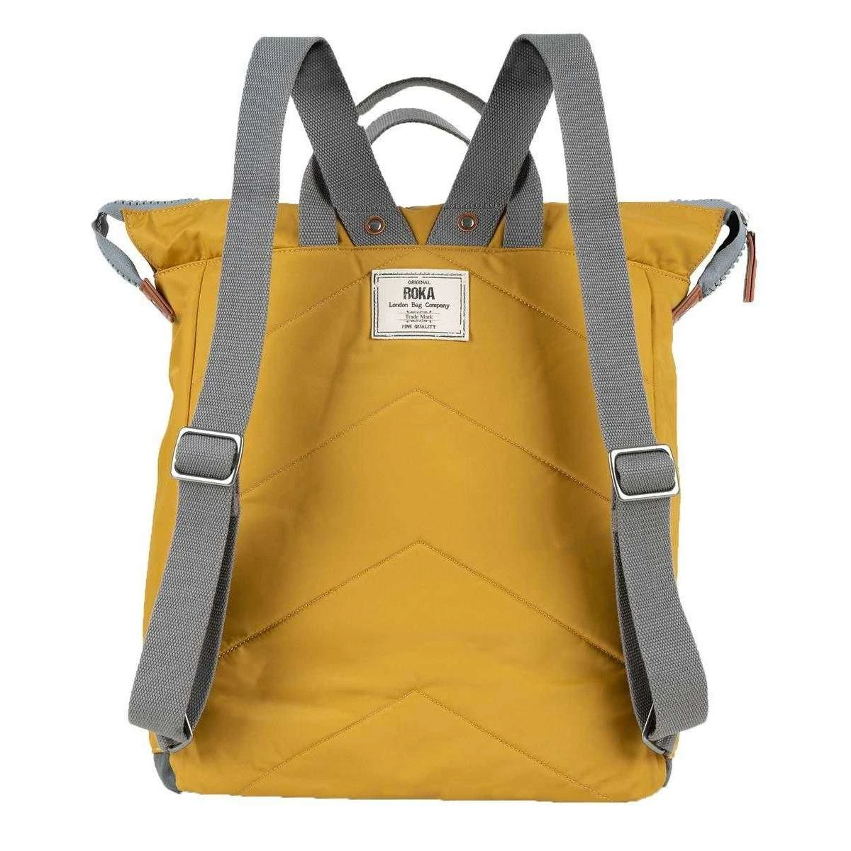 Roka Bantry B Large Sustainable Nylon Backpack - Corn Yellow - Image 2