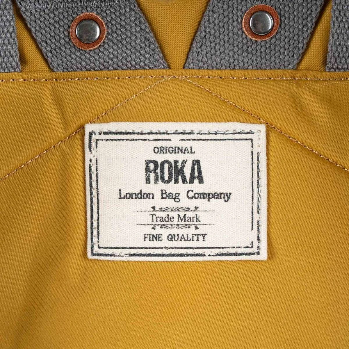Roka Bantry B Large Sustainable Nylon Backpack - Corn Yellow - Image 4