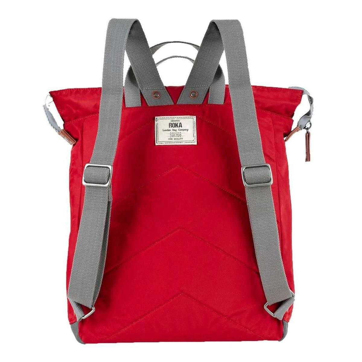 Roka Bantry B Large Sustainable Nylon Backpack - Cranberry Red - Image 2