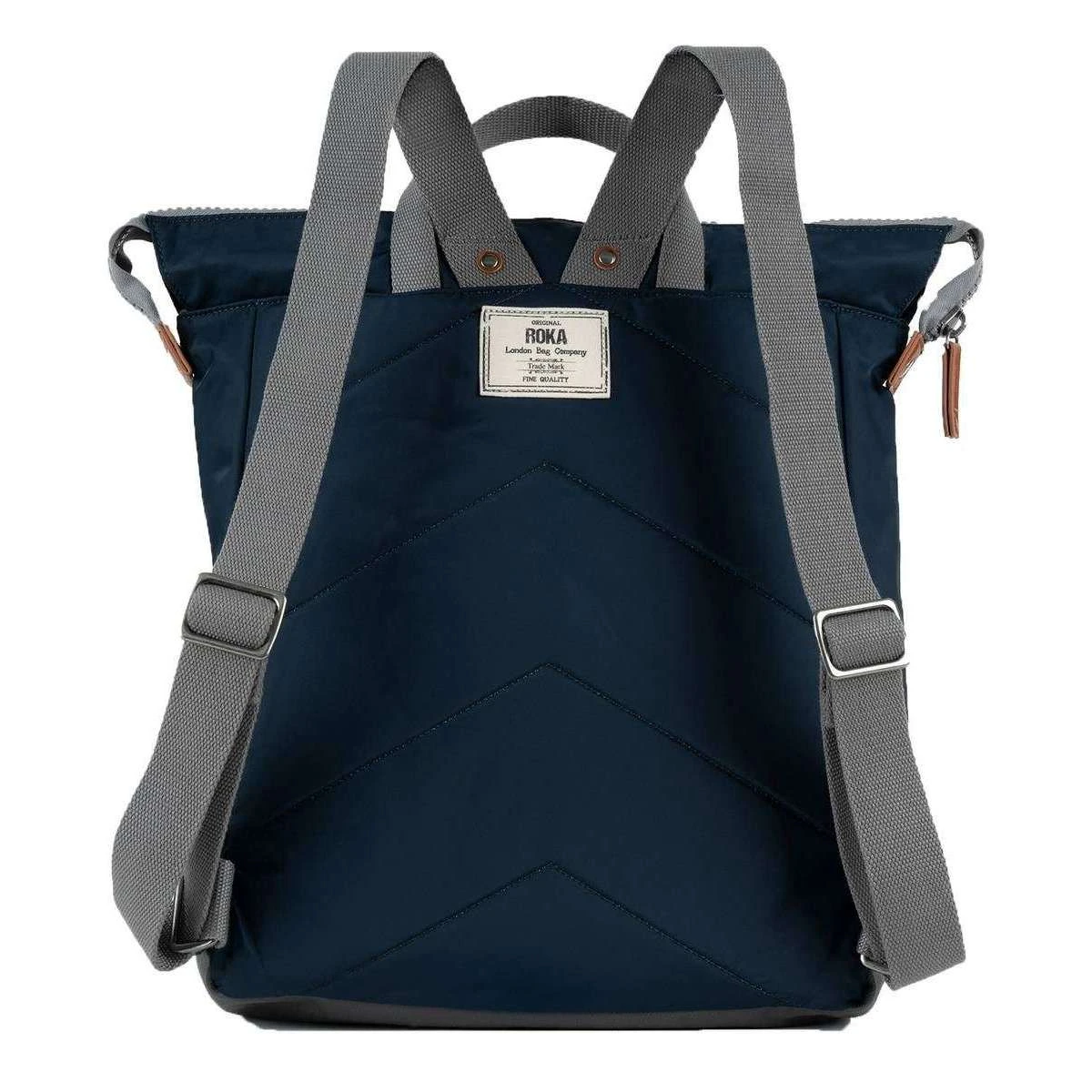 Roka Bantry B Large Sustainable Nylon Backpack - Midnight Blue - Image 2