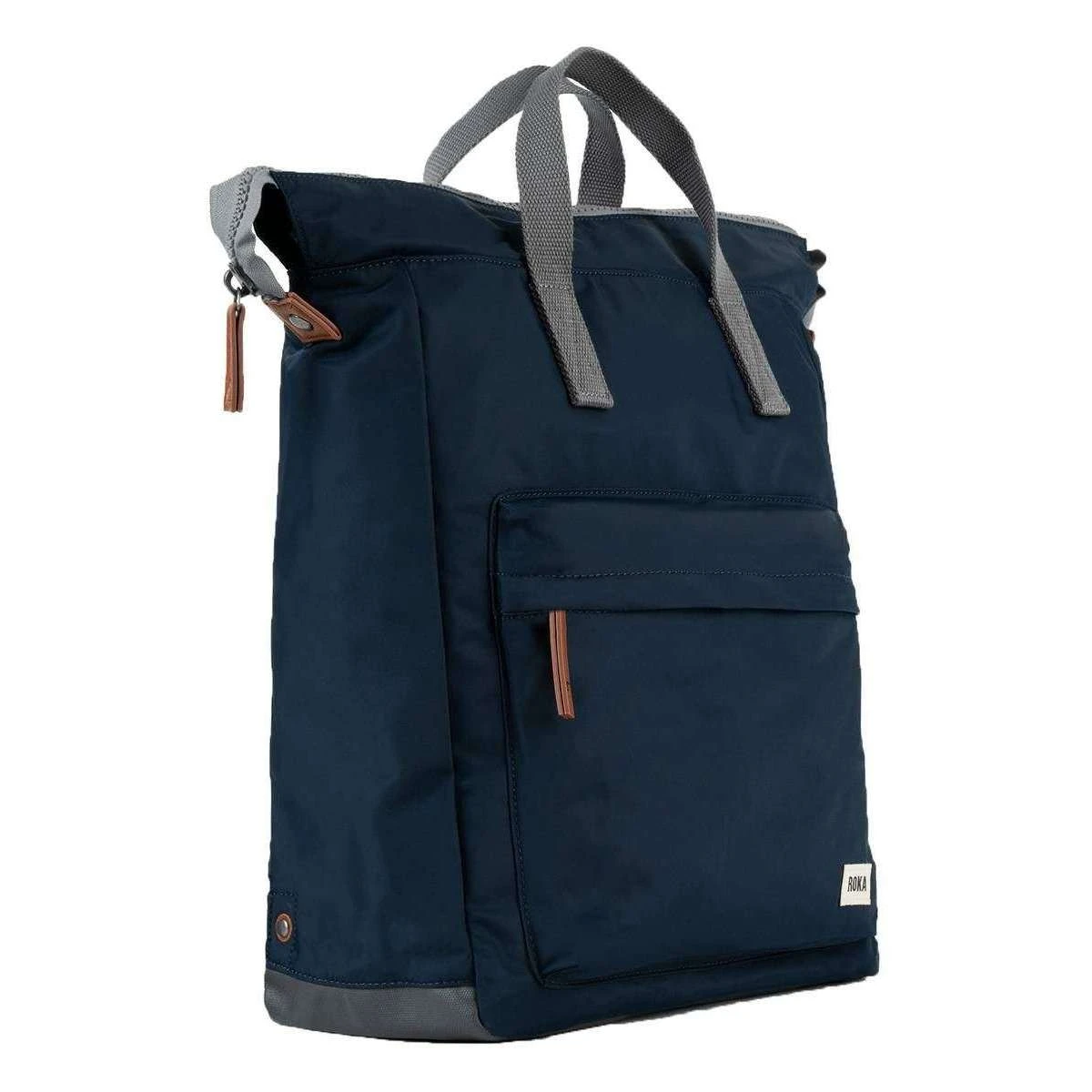 Roka Bantry B Large Sustainable Nylon Backpack - Midnight Blue - Image 3